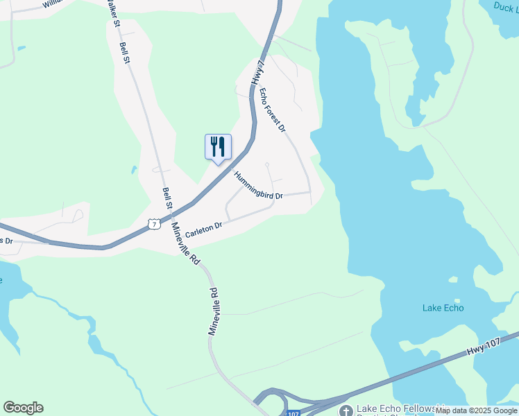 map of restaurants, bars, coffee shops, grocery stores, and more near 88 Carleton Drive in Lake Echo