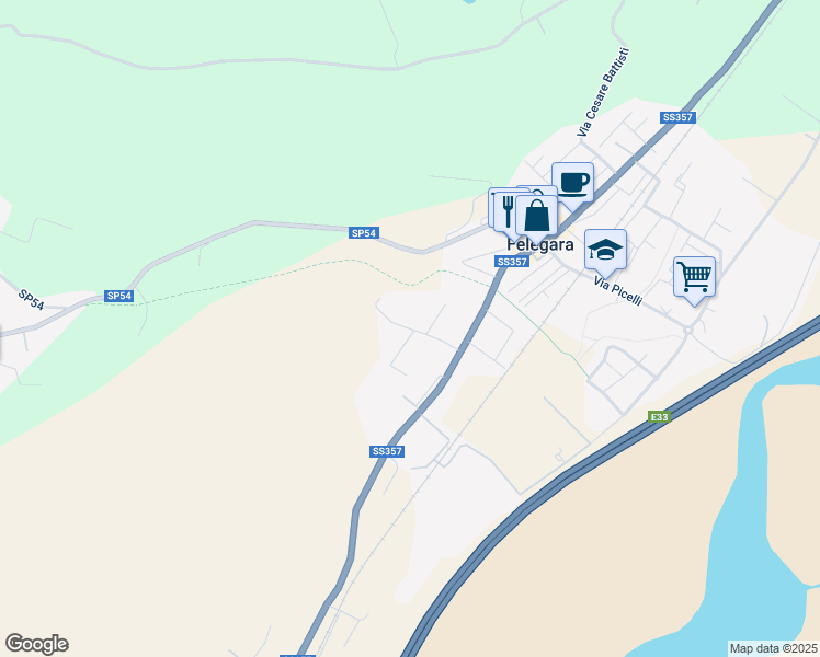 map of restaurants, bars, coffee shops, grocery stores, and more near 2 Via Sandro Pertini in Felegara