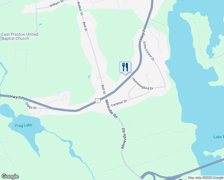 map of restaurants, bars, coffee shops, grocery stores, and more near 2709 Nova Scotia Trunk 7 in Lake Echo