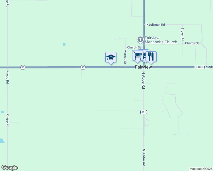 map of restaurants, bars, coffee shops, grocery stores, and more near 1971-1979 Miller Lane in Fairview