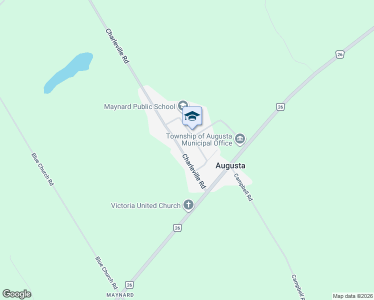 map of restaurants, bars, coffee shops, grocery stores, and more near 3513 Charleville Road in Leeds and Grenville United Counties