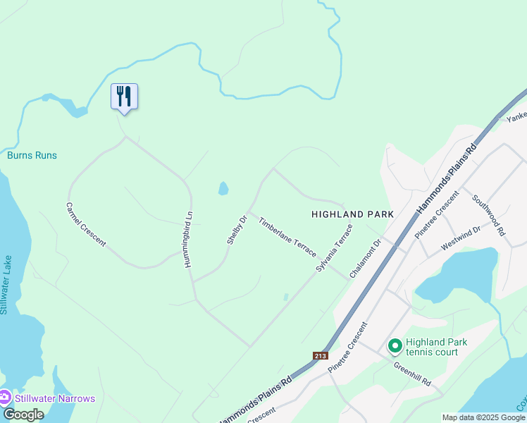 map of restaurants, bars, coffee shops, grocery stores, and more near 39 Timberlane Terrace in Hammonds Plains