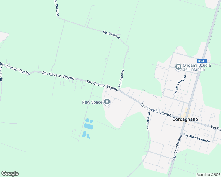 map of restaurants, bars, coffee shops, grocery stores, and more near 72 Strada Cava in Vigatto in Corcagnano