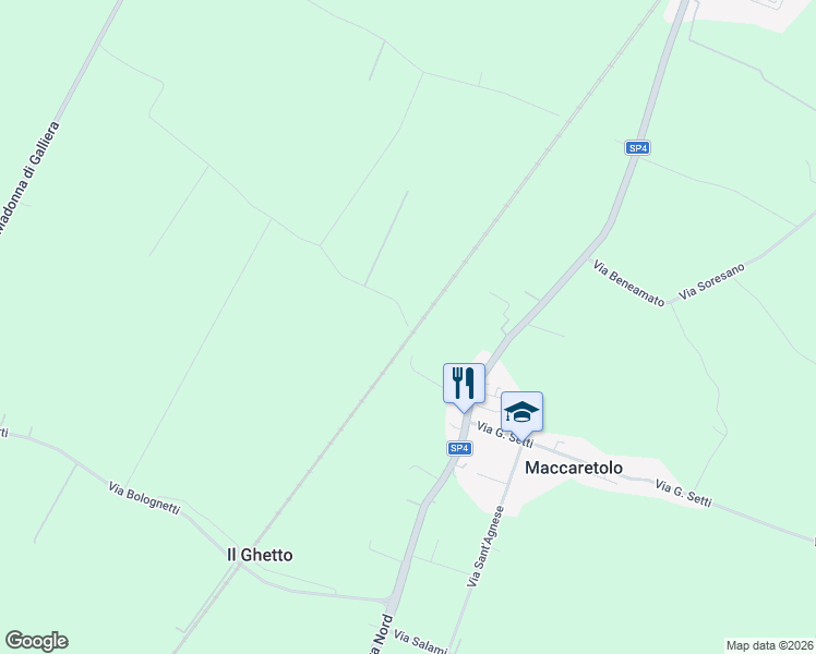 map of restaurants, bars, coffee shops, grocery stores, and more near 188 Via Mussolina in Città Metropolitana di Bologna