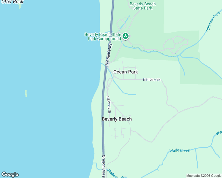 map of restaurants, bars, coffee shops, grocery stores, and more near 11830-11862 NE Beverly Dr in Newport