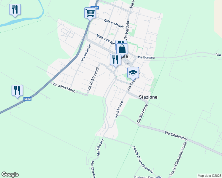map of restaurants, bars, coffee shops, grocery stores, and more near 4 Via Albareto in Bastiglia