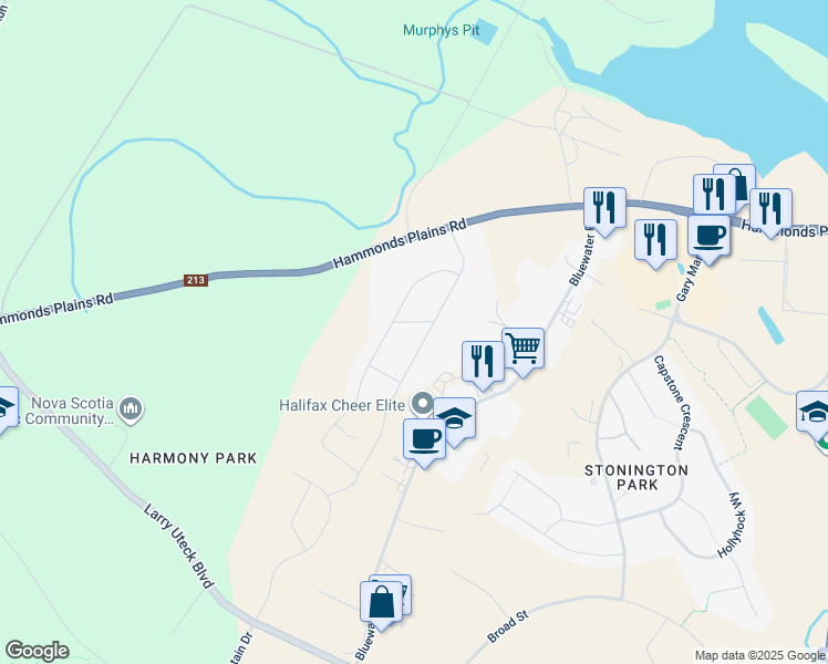 map of restaurants, bars, coffee shops, grocery stores, and more near 10 Estelle Avenue in Bedford