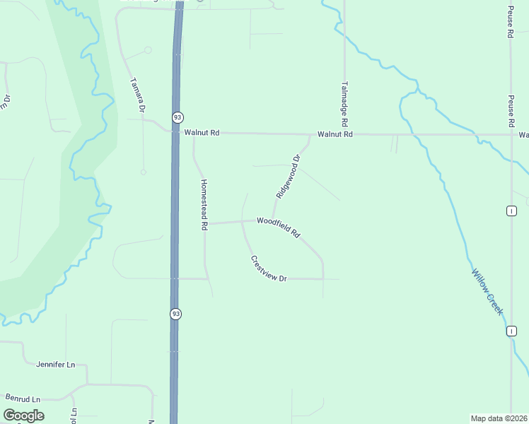 map of restaurants, bars, coffee shops, grocery stores, and more near S7540 Ridgewood Drive in Eau Claire