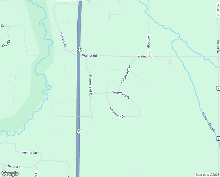 map of restaurants, bars, coffee shops, grocery stores, and more near S7540 Ridgewood Drive in Eau Claire