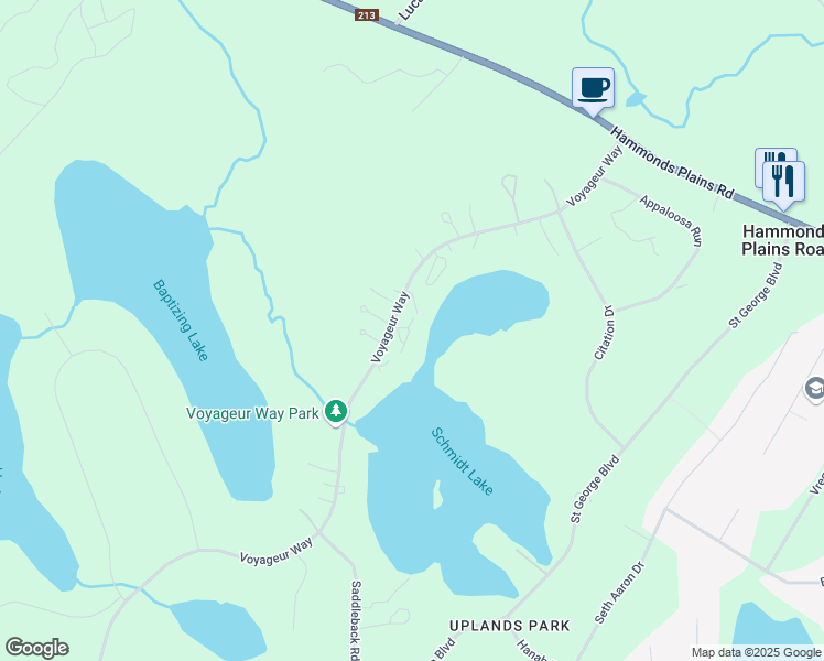 map of restaurants, bars, coffee shops, grocery stores, and more near 20 Oxer Close in Hammonds Plains