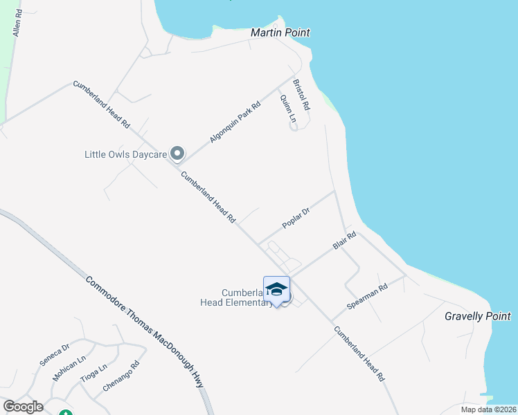 map of restaurants, bars, coffee shops, grocery stores, and more near 99 Locklin Rd in Plattsburgh