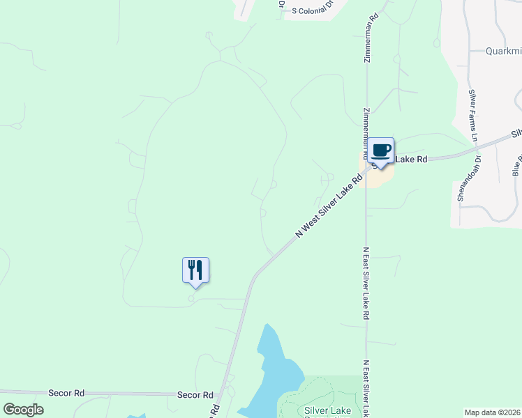 map of restaurants, bars, coffee shops, grocery stores, and more near 2578 East Crown Drive in Traverse City