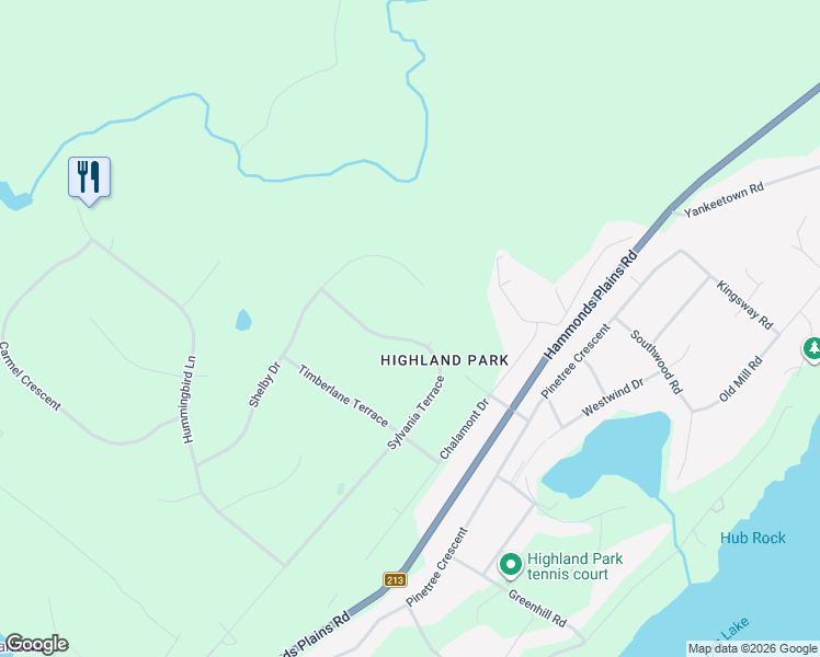 map of restaurants, bars, coffee shops, grocery stores, and more near 10 Sylvania Terrace in Hammonds Plains