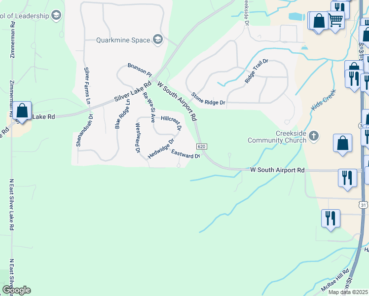 map of restaurants, bars, coffee shops, grocery stores, and more near 4340-4398 Eastward Drive in Traverse City
