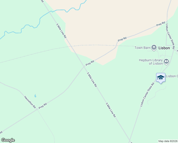 map of restaurants, bars, coffee shops, grocery stores, and more near 546 5 Mile Line Rd in Lisbon