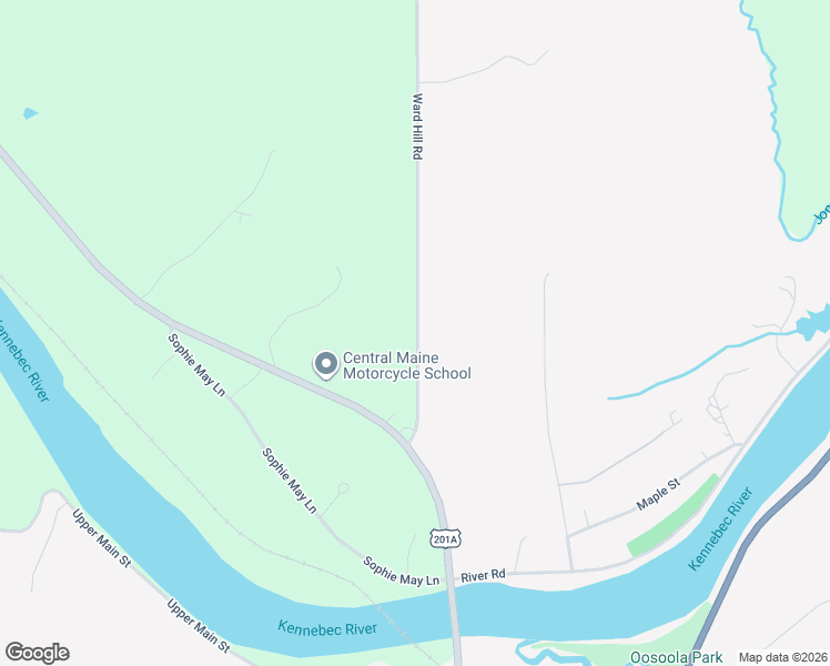 map of restaurants, bars, coffee shops, grocery stores, and more near 52 Ward Hill Road in Norridgewock