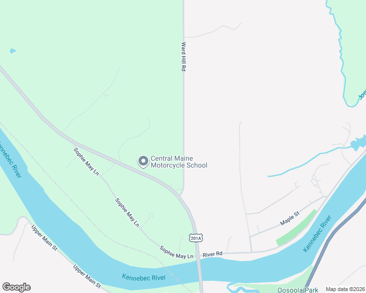 map of restaurants, bars, coffee shops, grocery stores, and more near 52 Ward Hill Road in Norridgewock