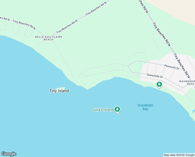 map of restaurants, bars, coffee shops, grocery stores, and more near 54 Lackie Crescent in Tiny