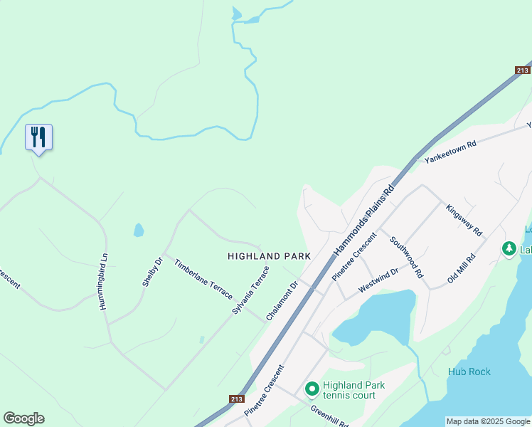 map of restaurants, bars, coffee shops, grocery stores, and more near 91 Shelby Drive in Hammonds Plains