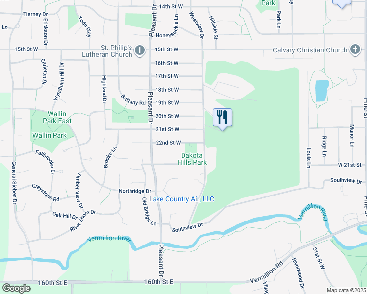 map of restaurants, bars, coffee shops, grocery stores, and more near 1318 22nd Street West in Hastings