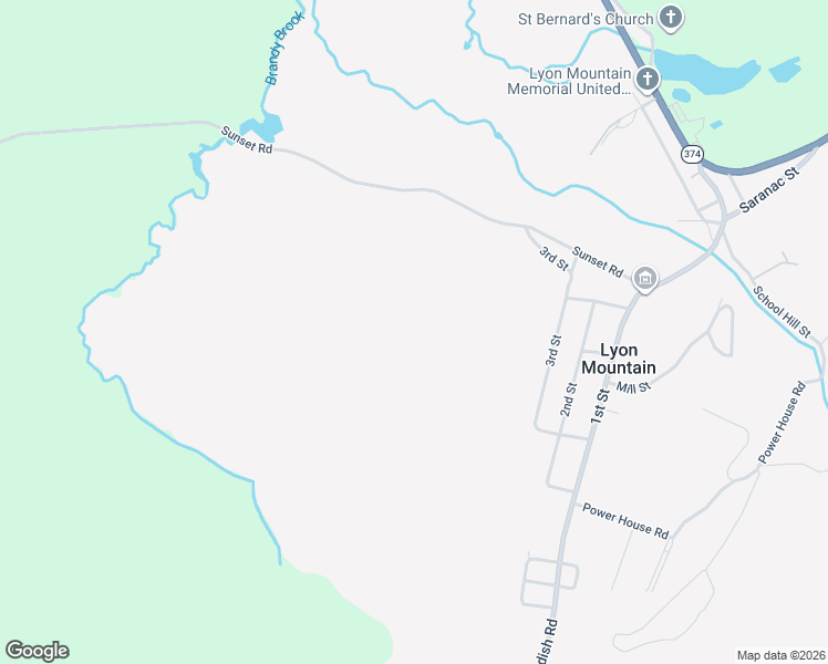 map of restaurants, bars, coffee shops, grocery stores, and more near in Lyon Mountain