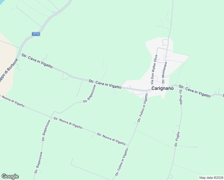 map of restaurants, bars, coffee shops, grocery stores, and more near 154 Strada Cava in Vigatto in Carignano