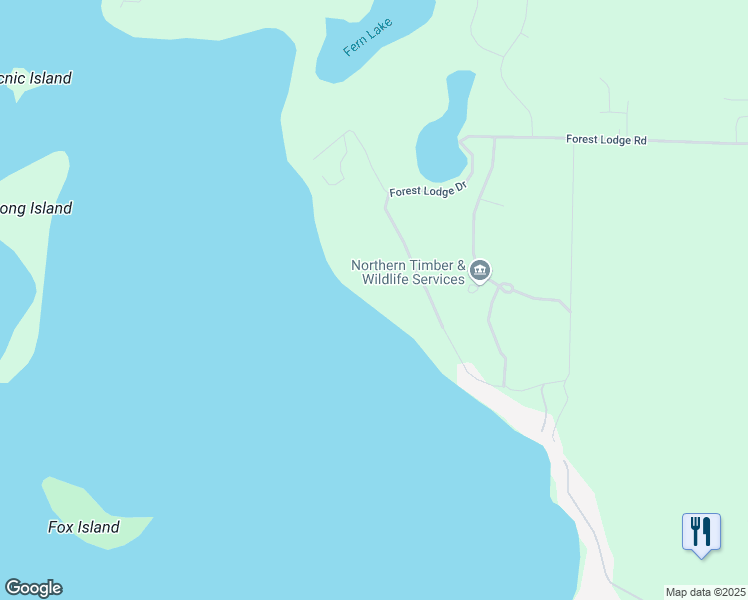 map of restaurants, bars, coffee shops, grocery stores, and more near 2735 Forest Lodge Drive in Traverse City