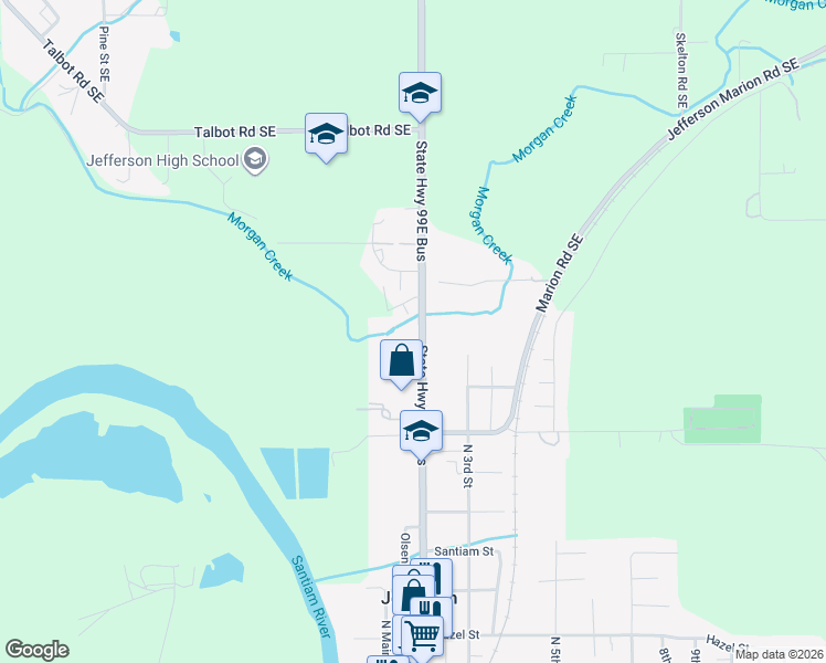 map of restaurants, bars, coffee shops, grocery stores, and more near 922 N 2nd St in Jefferson