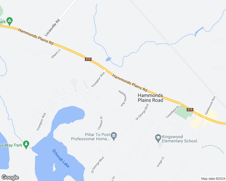 map of restaurants, bars, coffee shops, grocery stores, and more near 65 Appaloosa Run in Hammonds Plains