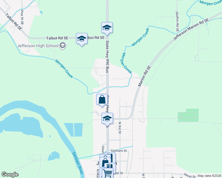 map of restaurants, bars, coffee shops, grocery stores, and more near 941 North 2nd Street in Jefferson