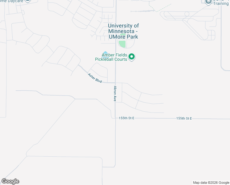 map of restaurants, bars, coffee shops, grocery stores, and more near 15355 Akron Avenue in Rosemount