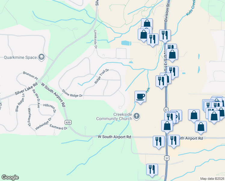 map of restaurants, bars, coffee shops, grocery stores, and more near 3901-3975 Stone Ridge Dr in Traverse City
