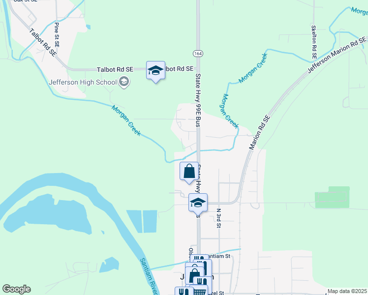map of restaurants, bars, coffee shops, grocery stores, and more near 868 North 2nd Street in Jefferson