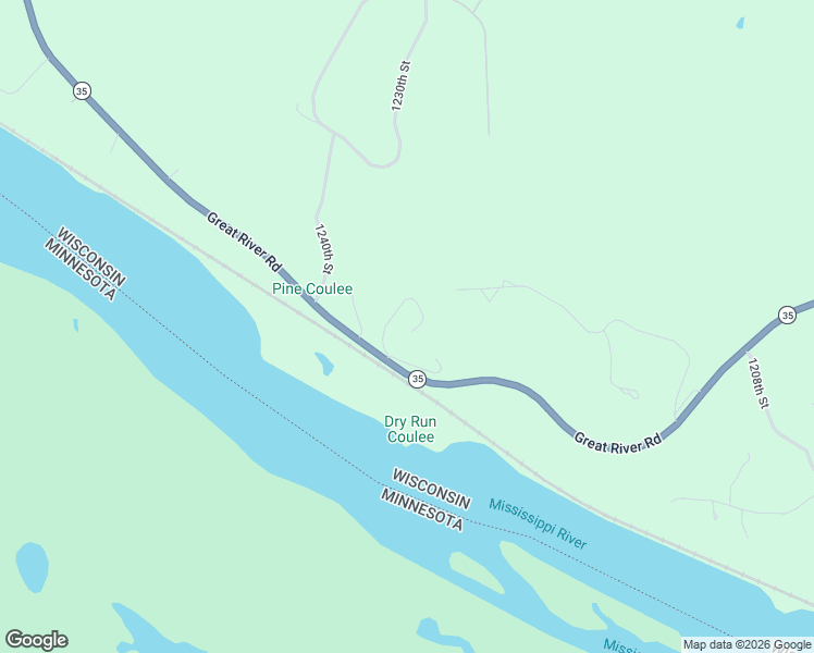 map of restaurants, bars, coffee shops, grocery stores, and more near W12370 Wisconsin 35 in Prescott