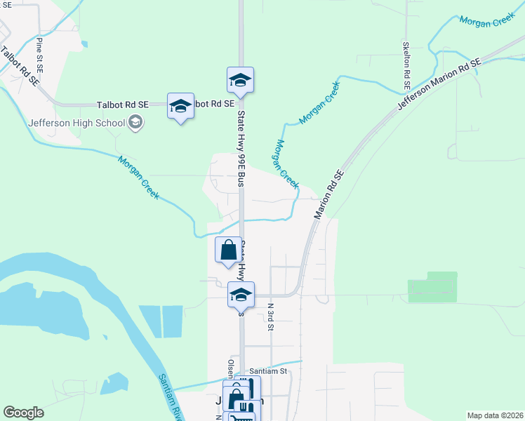 map of restaurants, bars, coffee shops, grocery stores, and more near 941 North 2nd Street in Jefferson