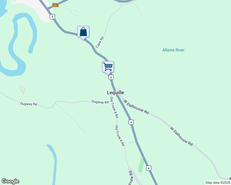 map of restaurants, bars, coffee shops, grocery stores, and more near in Lequille