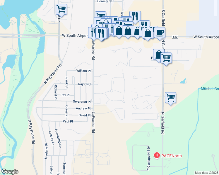 map of restaurants, bars, coffee shops, grocery stores, and more near 2904 Glen Drive in Traverse City