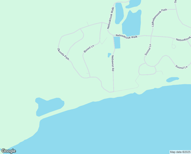 map of restaurants, bars, coffee shops, grocery stores, and more near Okooda Path in Clam Bay