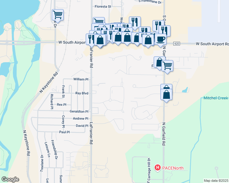 map of restaurants, bars, coffee shops, grocery stores, and more near 2929 Glen Drive in Traverse City