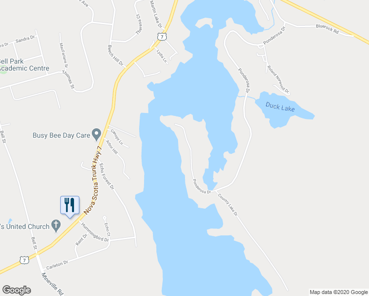 map of restaurants, bars, coffee shops, grocery stores, and more near 476 Ponderosa Drive in Lake Echo