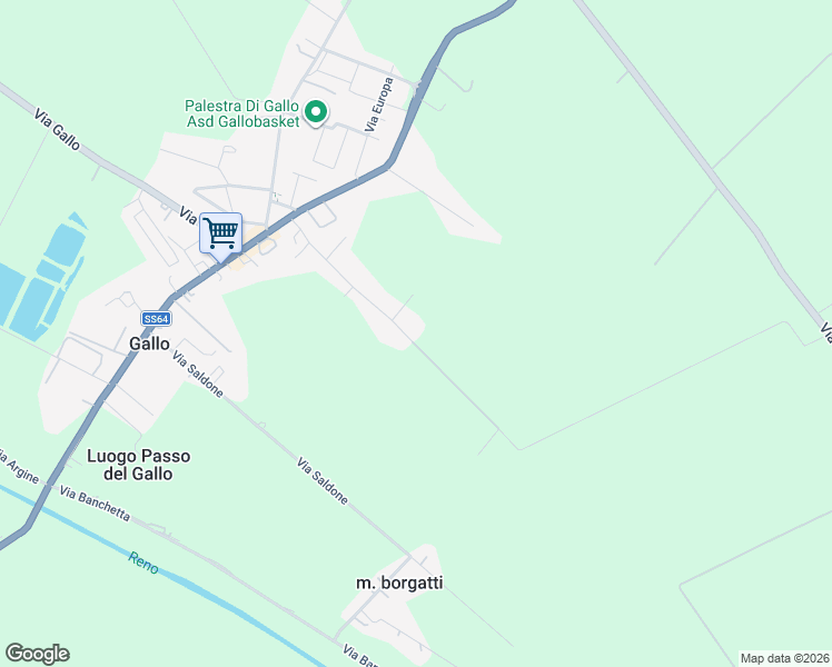 map of restaurants, bars, coffee shops, grocery stores, and more near 97 Via Fratelli Cervi in Provincia di Ferrara