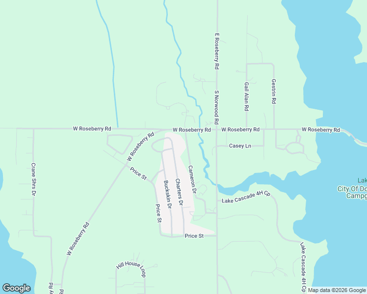 map of restaurants, bars, coffee shops, grocery stores, and more near 13127 Cameron Drive in Donnelly