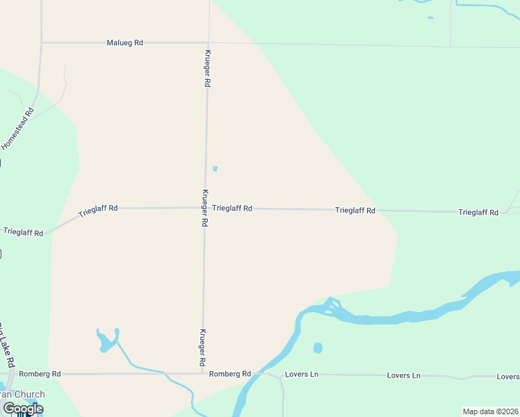 map of restaurants, bars, coffee shops, grocery stores, and more near Trieglaff Road in Caroline