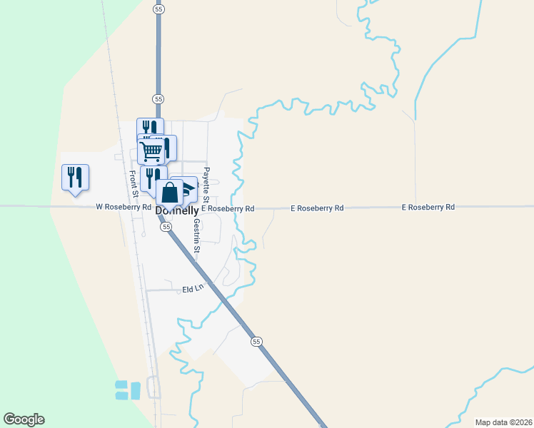map of restaurants, bars, coffee shops, grocery stores, and more near 595 West Roseberry Road in McCall
