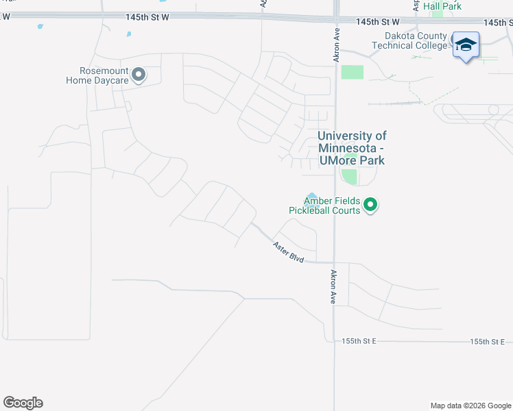 map of restaurants, bars, coffee shops, grocery stores, and more near Unnamed Road in Rosemount