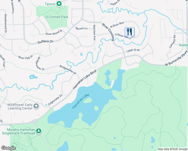 map of restaurants, bars, coffee shops, grocery stores, and more near 4700 Clearwater Circle in Savage