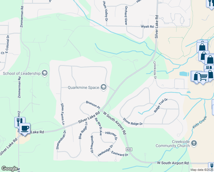map of restaurants, bars, coffee shops, grocery stores, and more near 4300 Silver Valley Lane in Traverse City