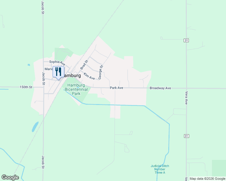 map of restaurants, bars, coffee shops, grocery stores, and more near 780 Park Avenue in Hamburg