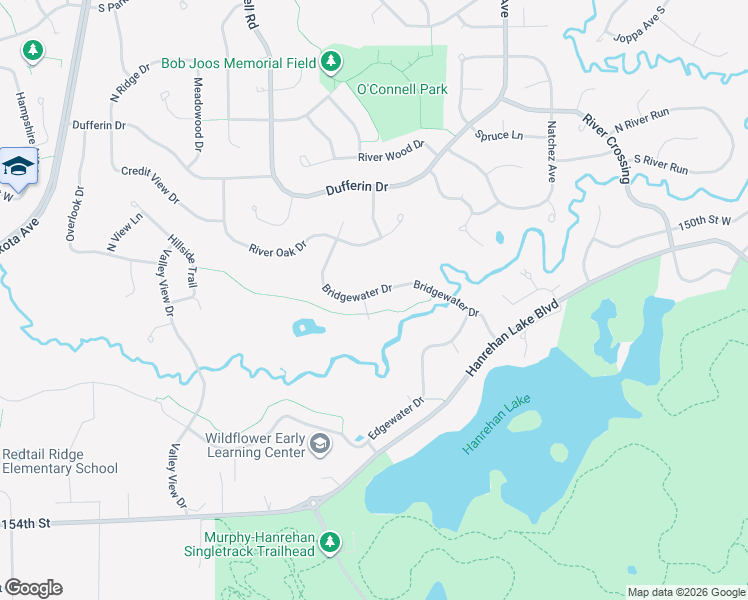 map of restaurants, bars, coffee shops, grocery stores, and more near 15038 Bridgewater Drive in Savage