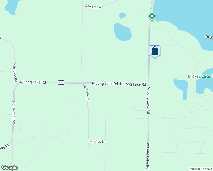 map of restaurants, bars, coffee shops, grocery stores, and more near 10317 North Long Lake Road in Traverse City